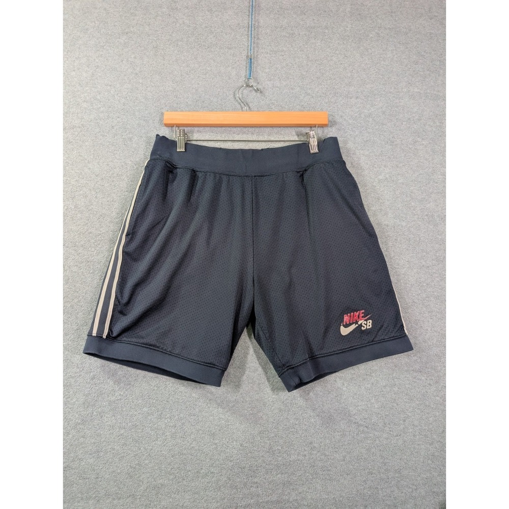 Nike SB Dri-FIT Shorts Mens M Navy Mesh Heavy Duty Skate‎ Modern Retro
